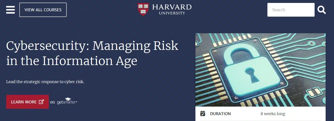 6. Harvard Cybersecurity: Managing Risk in the Information Age
